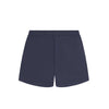 High-end 100% Peruvian Pima Cotton Sleep shorts in navy blue, with soft elastic waistband and an adjustable drawstring, with deep side pockets. Pima Cotton is much softer, durable and lustrous than regular cotton. Mix and match with our sleep tees to create your own set.