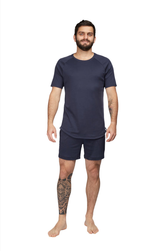 CAVERN BLUE PIMA TEE