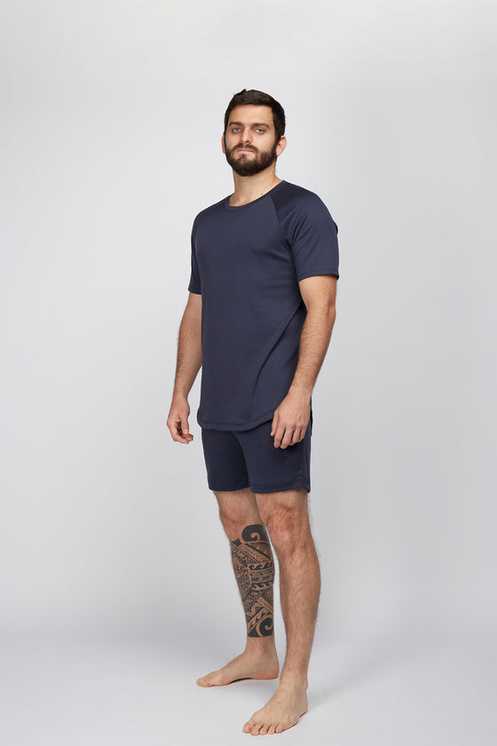 CAVERN BLUE PIMA TEE