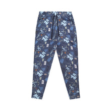  Inca Wave pima cotton sleep joggers, printed sleepwear, men's pajamas, pima cotton sleepwear, modern pajamas, blue sleep joggers