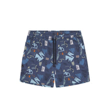  INCA WAVE PIMA COTTON SLEEP SHORTS, Men's sleepwear, pima cotton sleepwear, blue pajama shorts